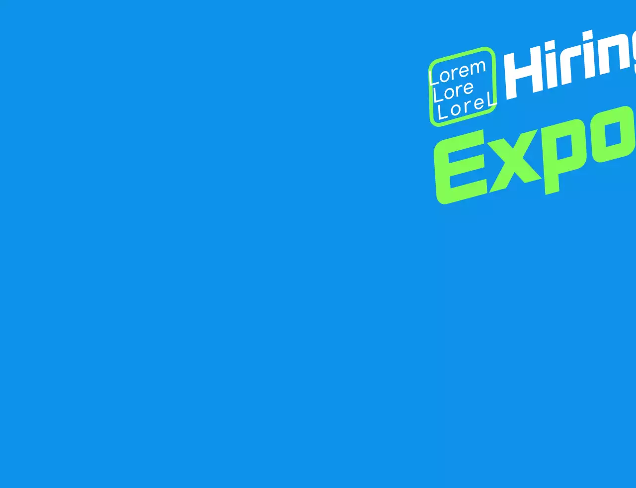 Simple blue and green job fair staff vests