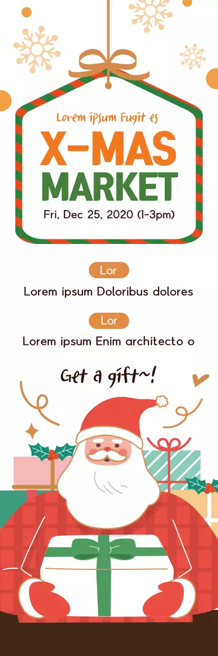 Red illustration Christmas church promotion