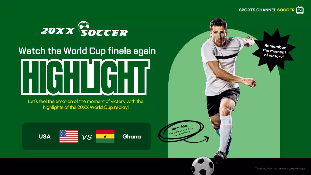 Green Modern Soccer Promotion YouTube Thumbnail