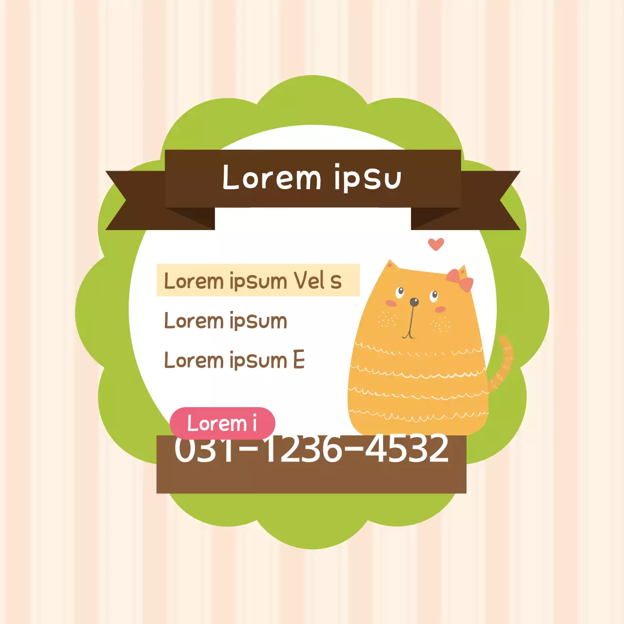 Green Simple Cat Advertisement Banner