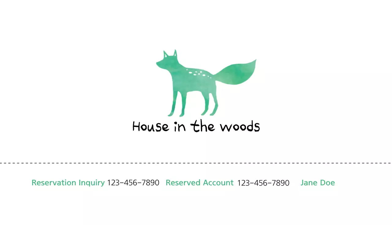 Green Minimal Business Card