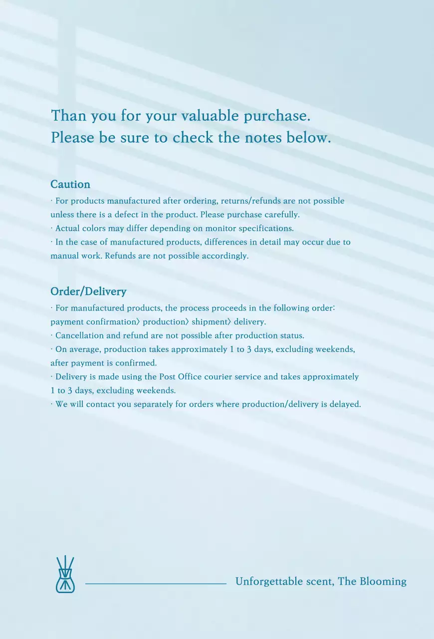 Blue Minimalist Scent Advertisement Poster