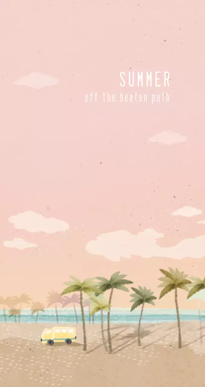 Cute camper illustration style personalized goods in pastel tones