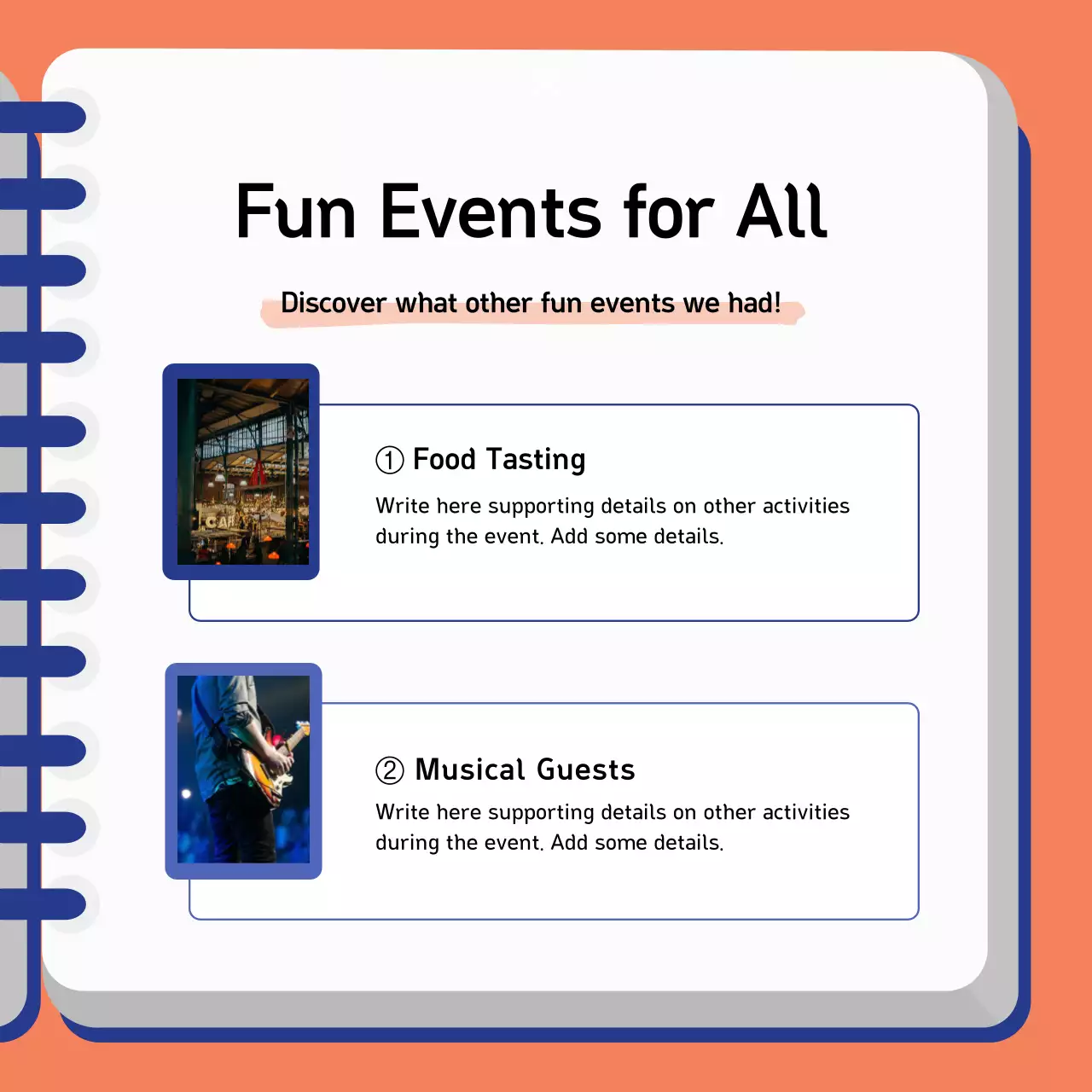 Orange Modern Volunteering Report Instagram Carousel