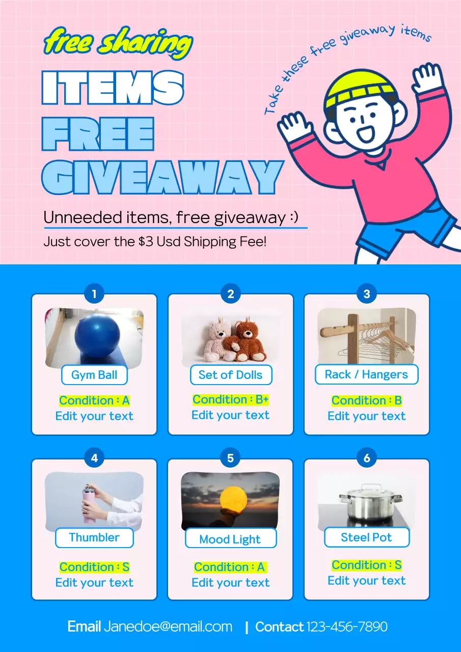 Pink Modern Giveaway Promotion Poster