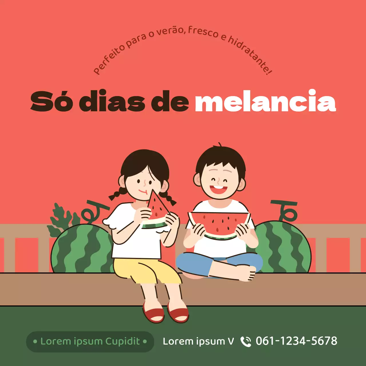 Tema de melancia com conceito de ilustração de linhas simples
