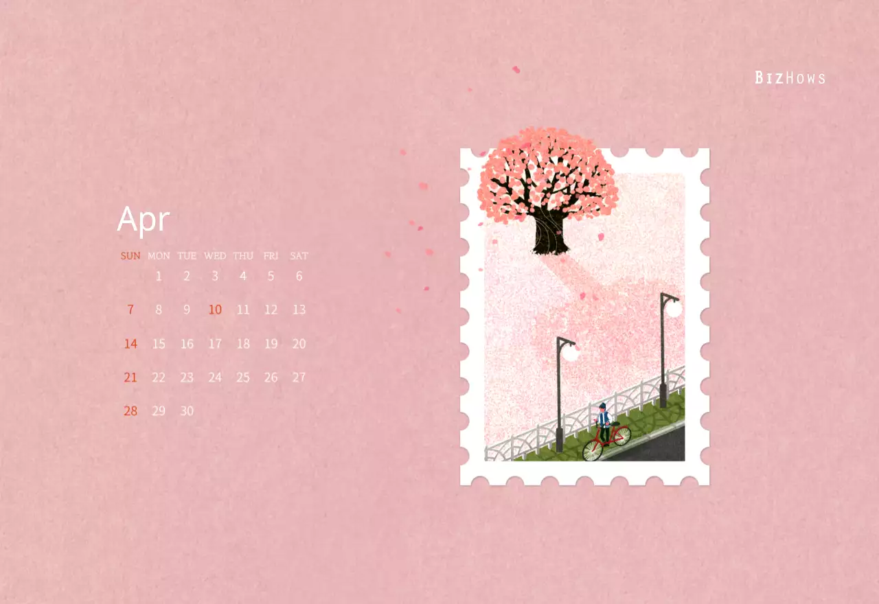 Stamp illustration with a warm concept
