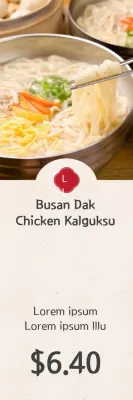 Banner de promoção de macarrão tradicional bege