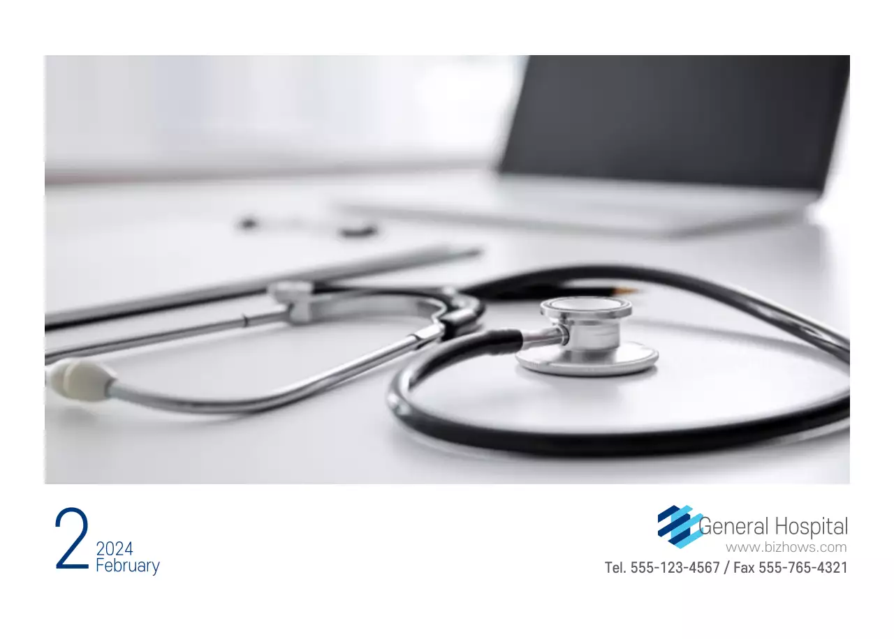 Navy White Simple Hospital