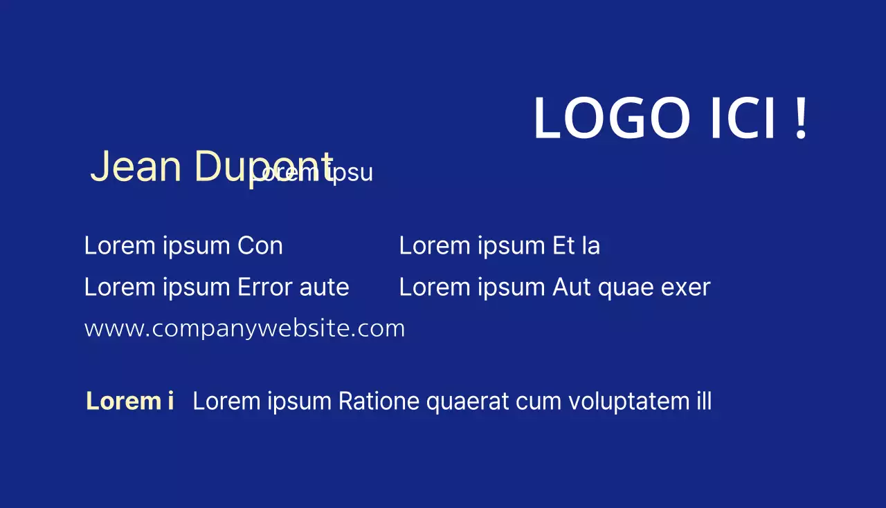 Cartes de visite d'entreprise