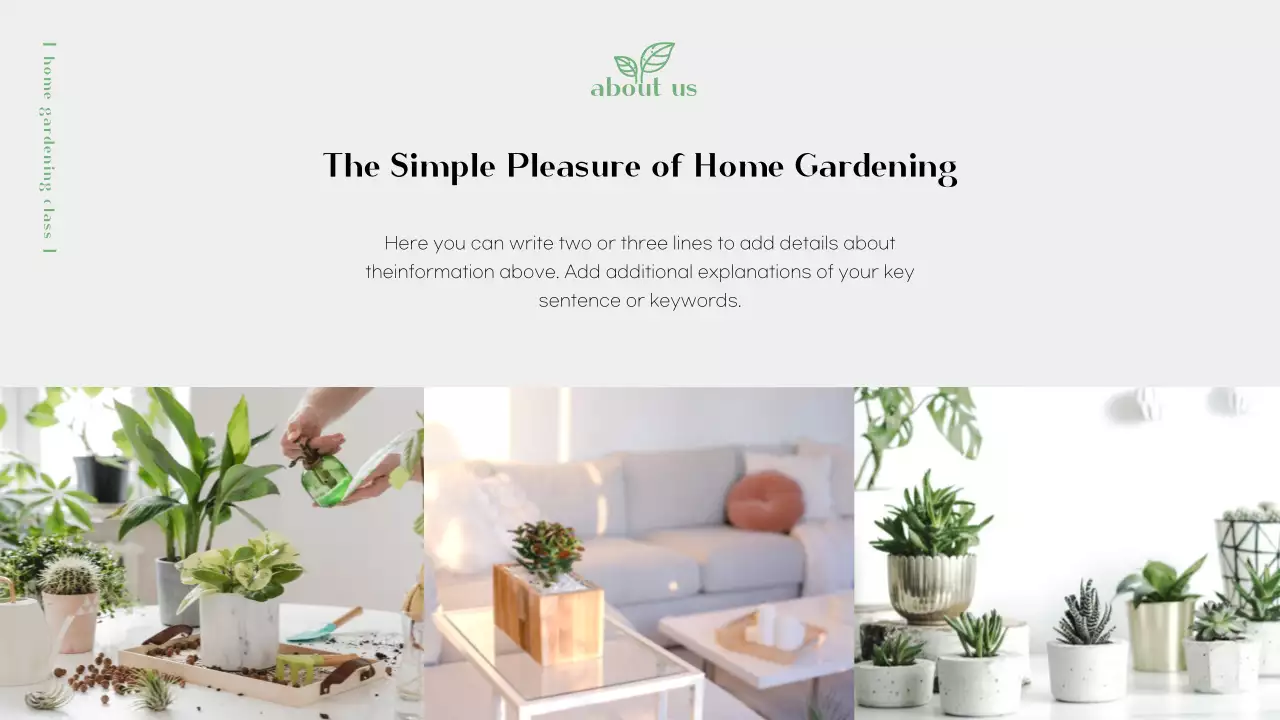 Green Minimal Gardening Class Presentation