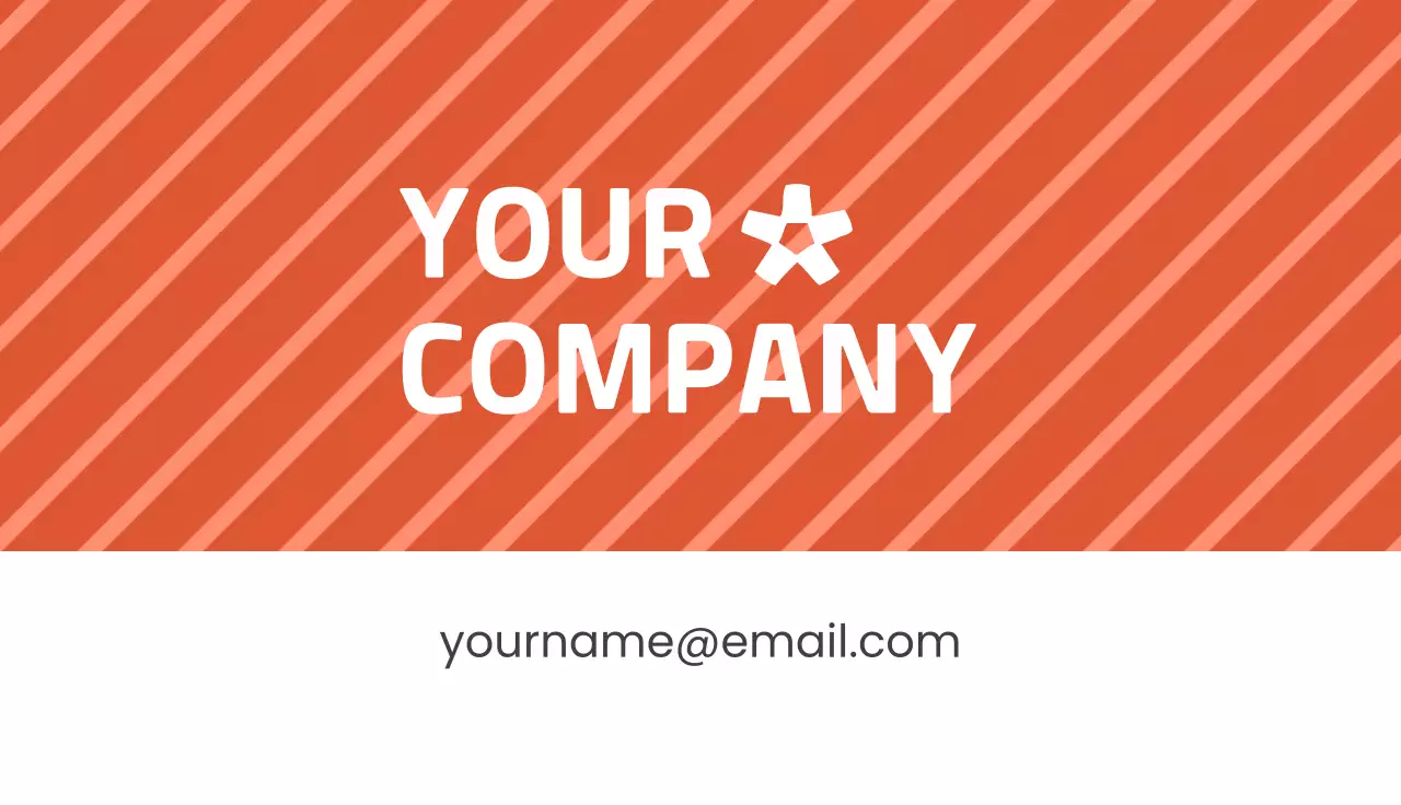 Orange Minimal Business Card