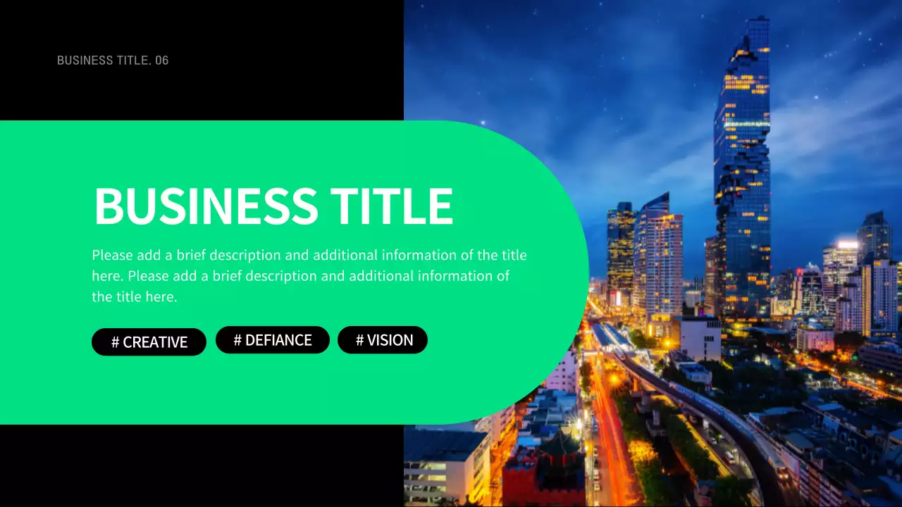 Black Modern Business Presentation