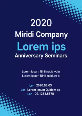 Blue Modern Seminar Announcement Poster