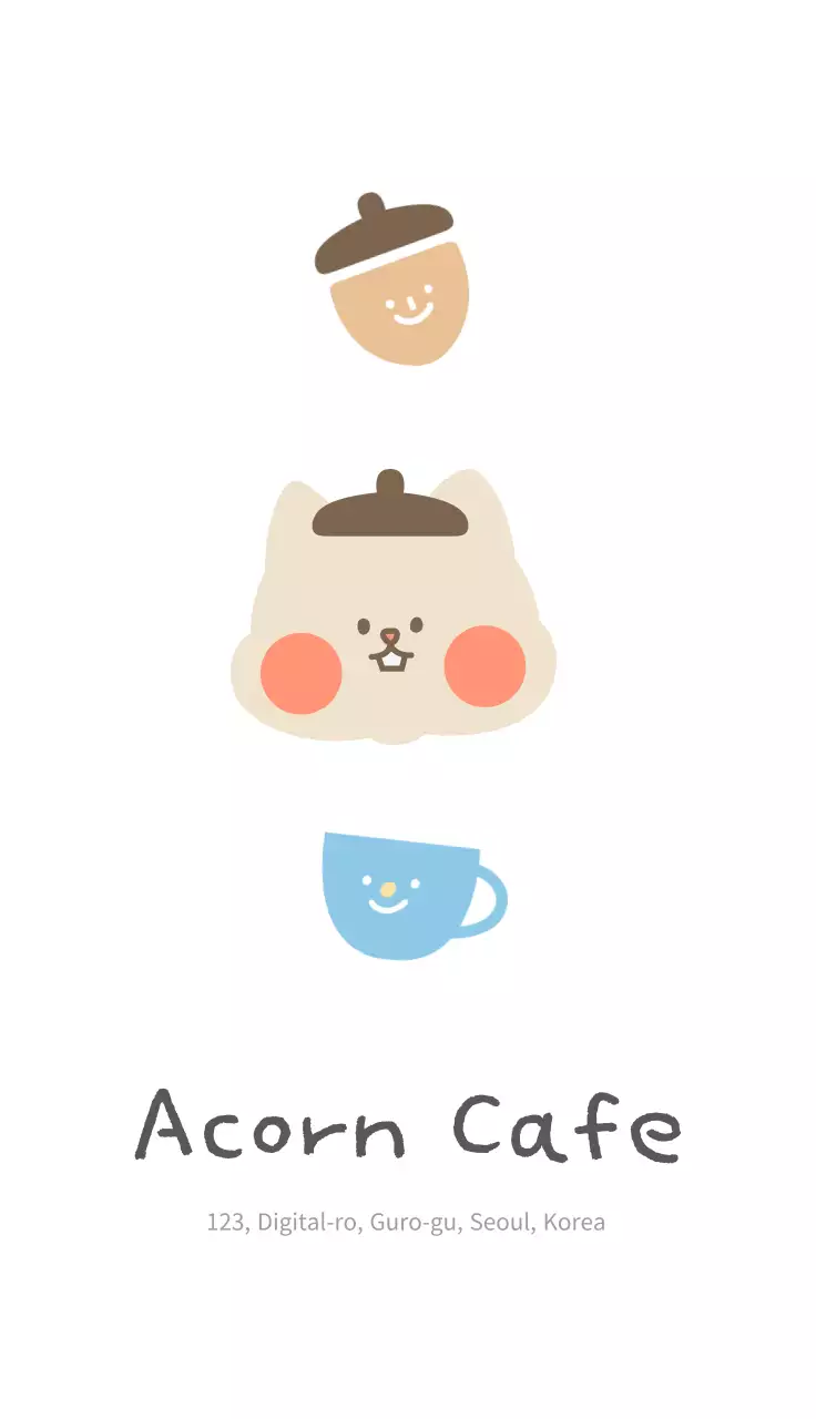 Danh thiếp quảng cáo quán cà phê tối giản màu be