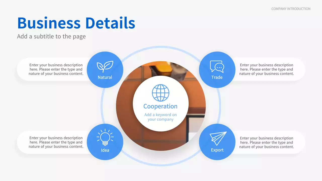블루 모던 비즈니스 프레젠테이션