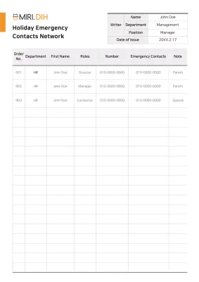 White Professional Emergency Document