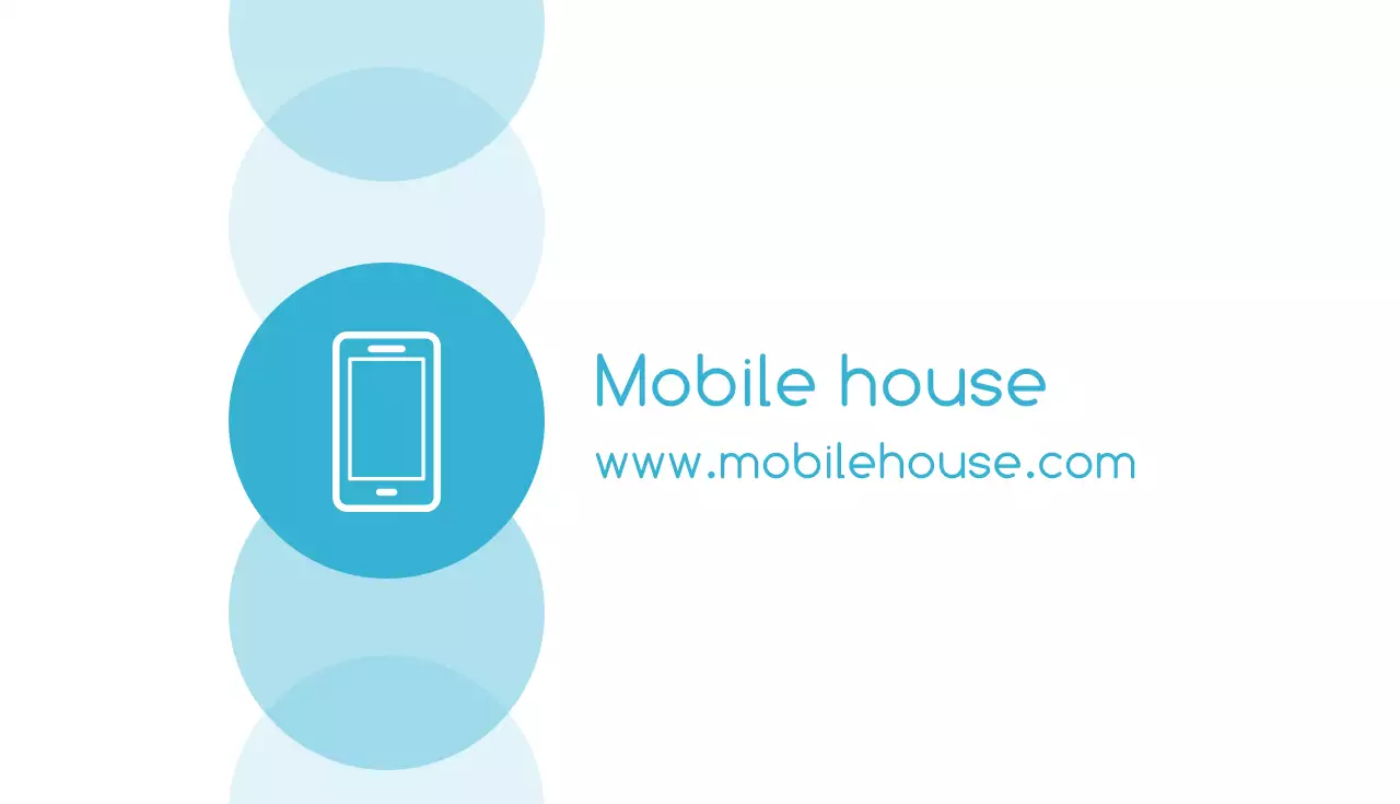 青 シンプル ビジネス 名刺