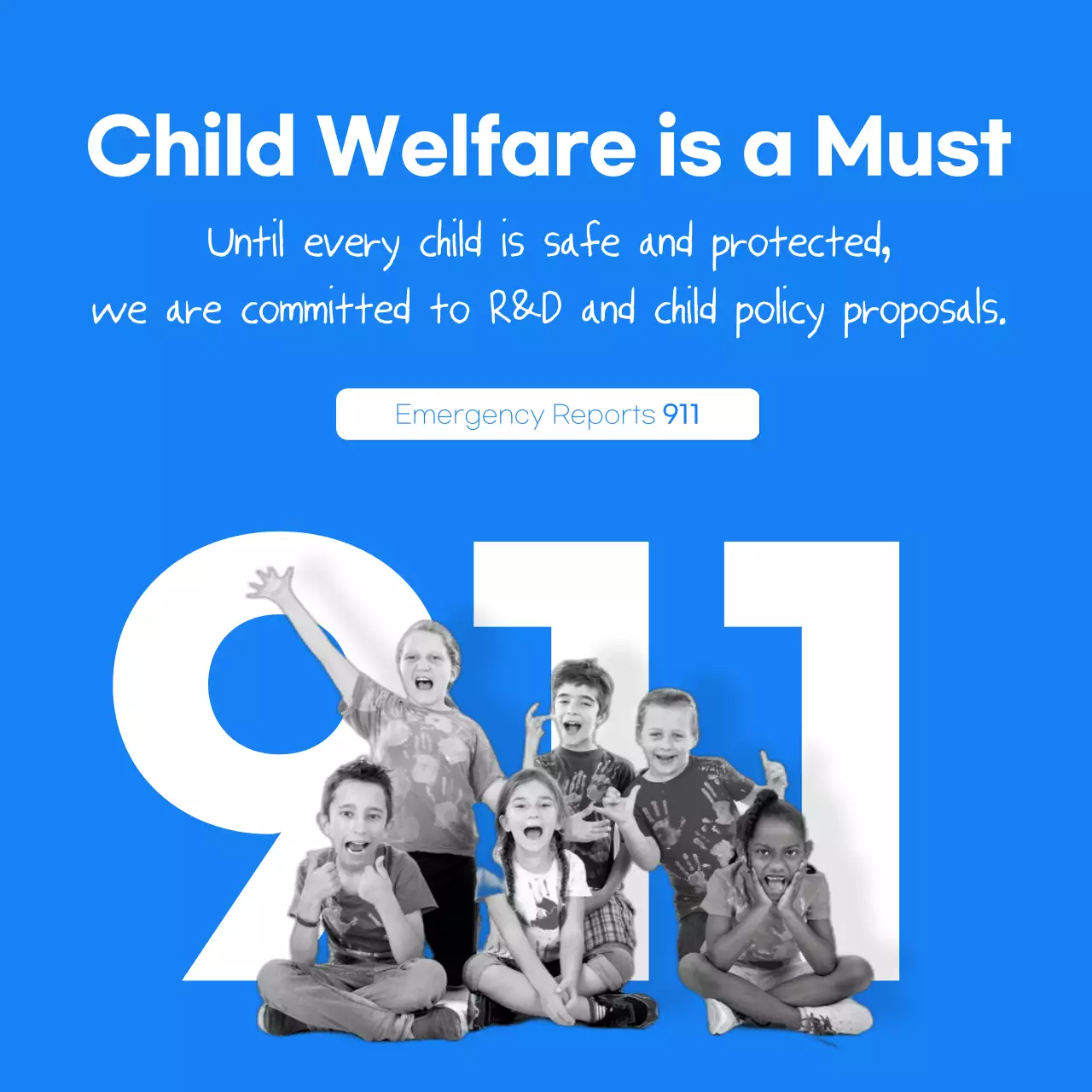 Blue Modern Child Welfare Guideline Instagram Carousel