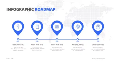Blue Modern Roadmap Plan Infographic