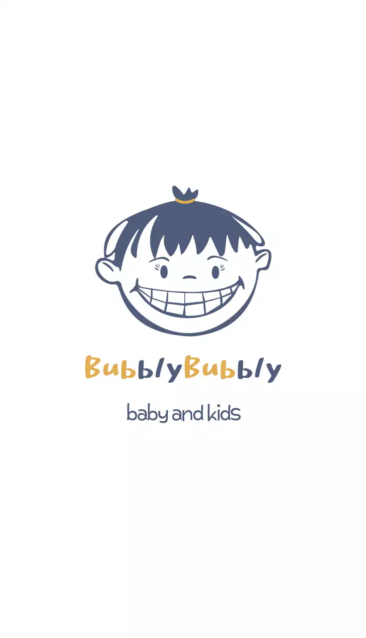 Danh thiếp trẻ em đơn giản màu xanh