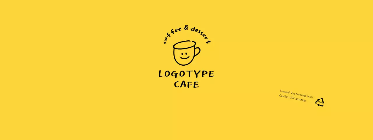 White yellow hand-drawn illustration