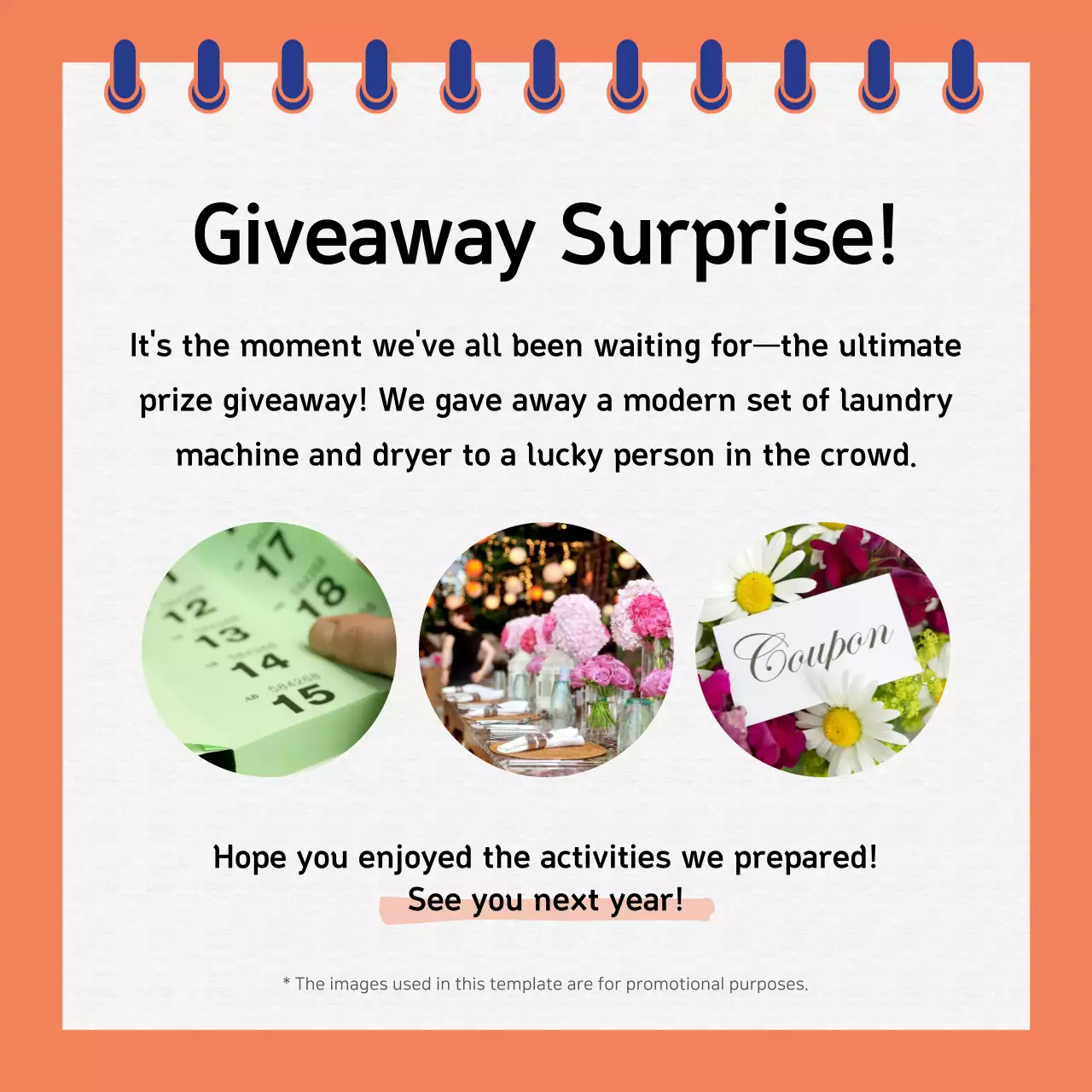 Orange Modern Volunteering Report Instagram Carousel