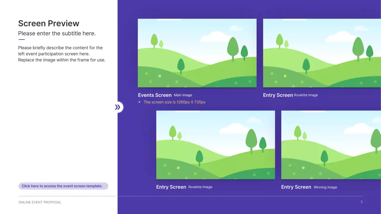 Roulette Online Event Proposal in Purple-Yellow