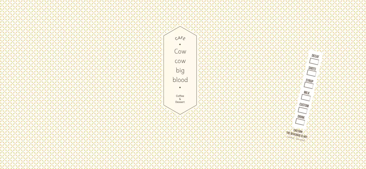 Simple pattern in light yellow and brown for a concept cafe