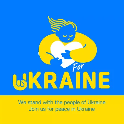 Blue Modern Peace Announcement Social Media Post