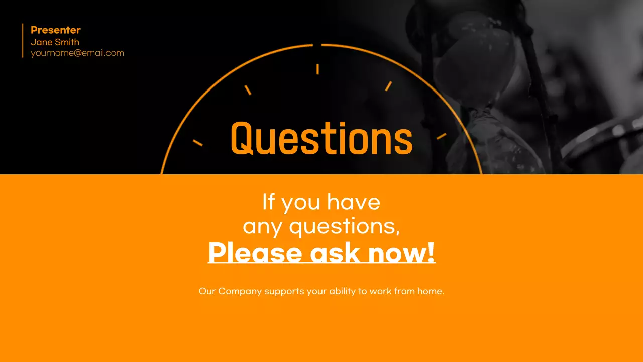 Orange Professional Time Management Workshop Presentation