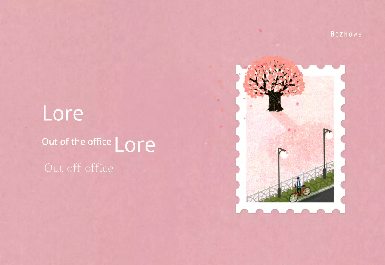 Stamp illustration with a warm concept