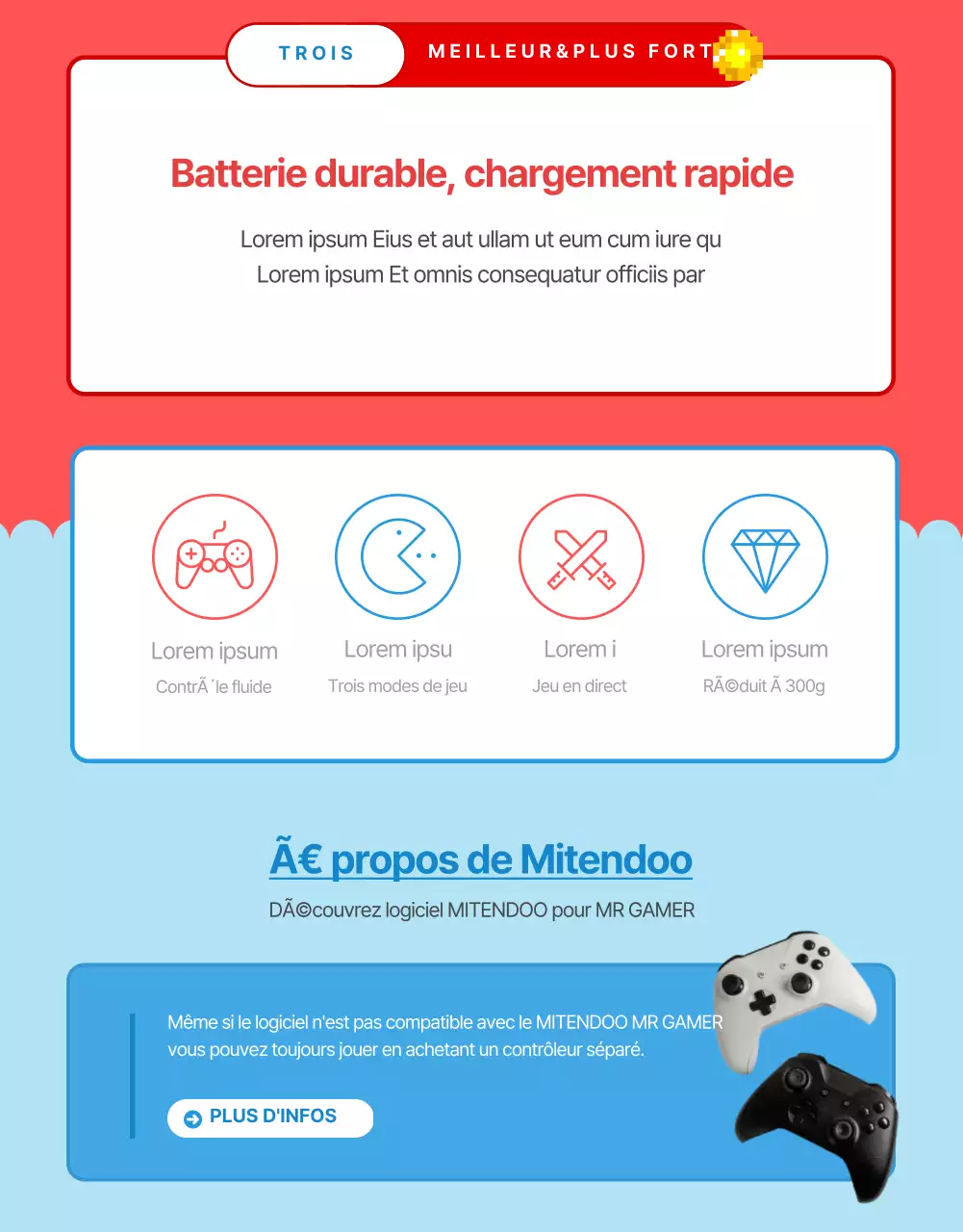 Page détaillée sur les appareils de jeu
