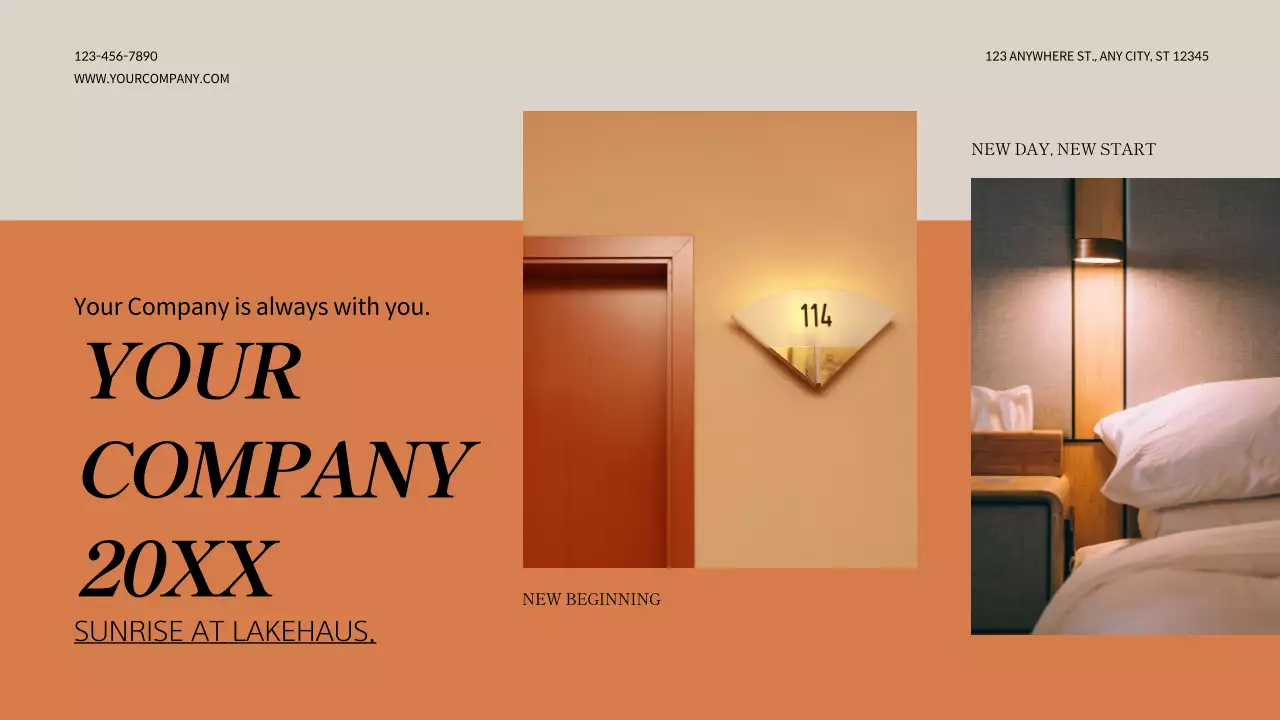 베이지 모던 선라이즈 프로모션 프리젠테이션