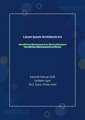 Eine saubere, marineblaue Willkommensparty für neue Mitarbeiter