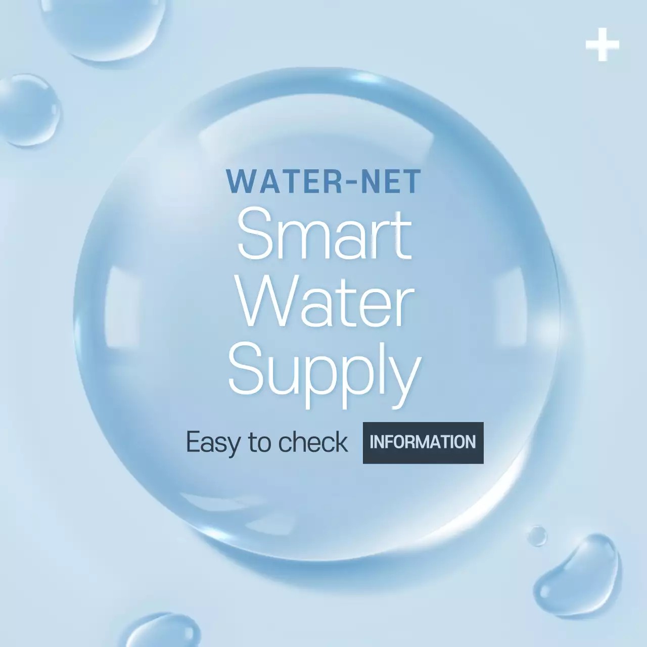 Blue Modern Water Announcement Instagram Post