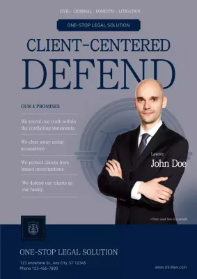 Grey Professional Legal Promotion Poster