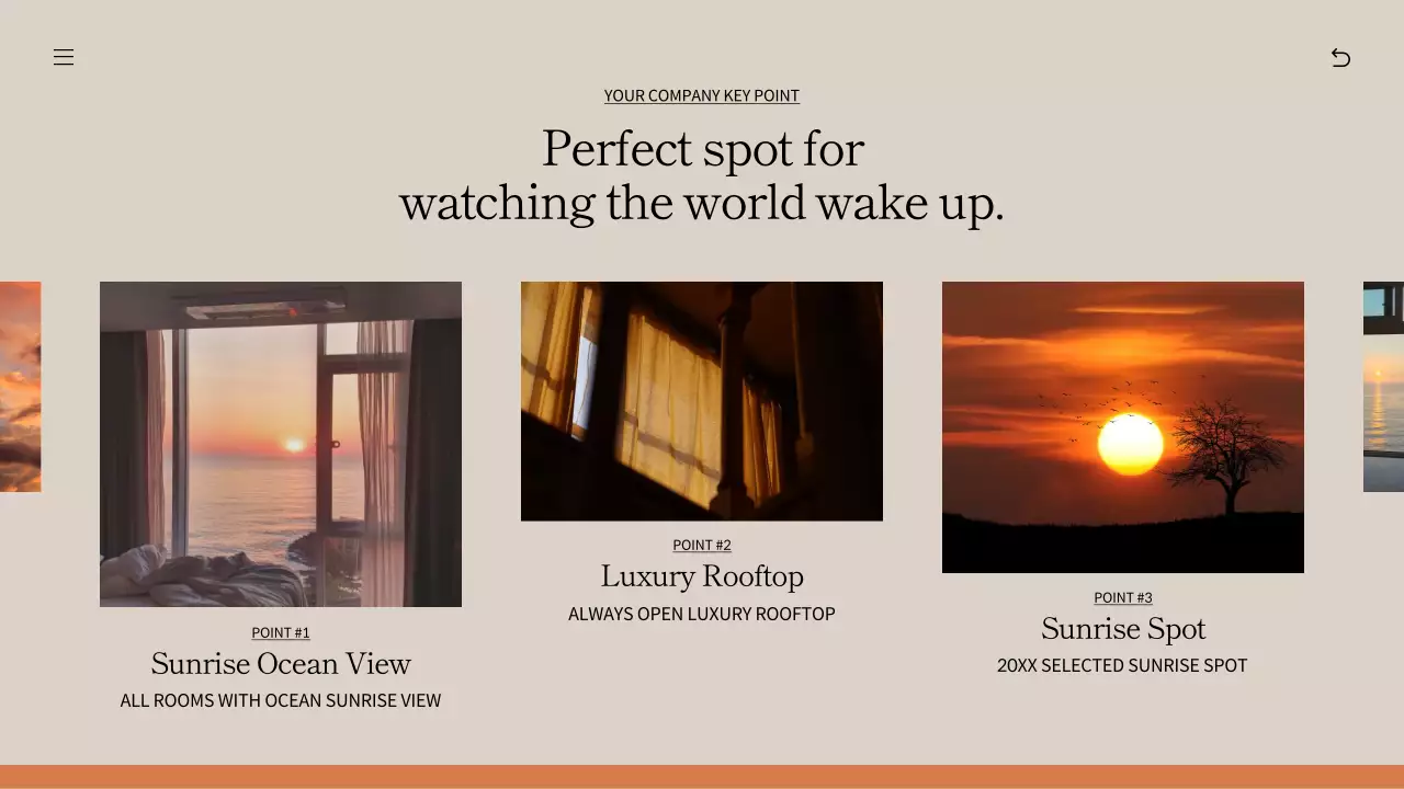 베이지 모던 선라이즈 프로모션 프리젠테이션