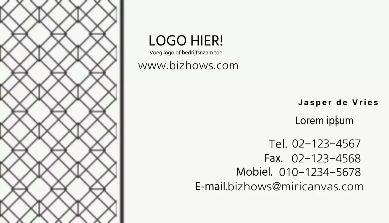 Visitekaartjes met patroon