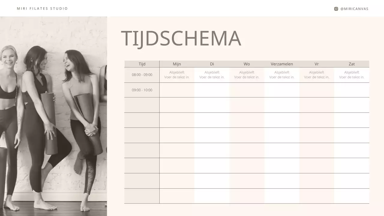 Een moderne introductie tot Pilates in beige en bruin