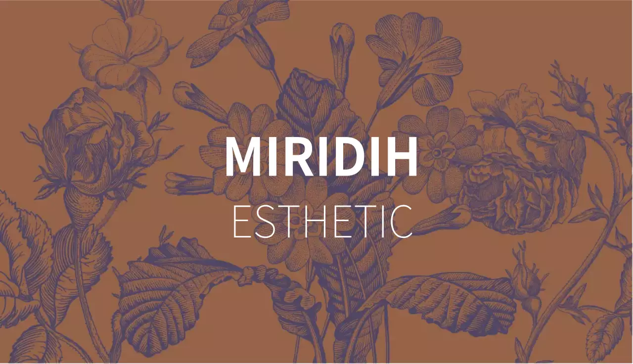 Brown Floral Esthetic Advertisement Business Card