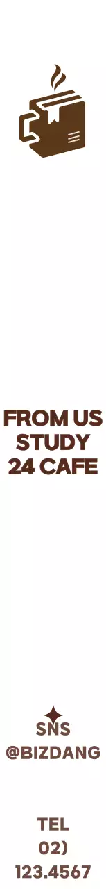 Promosi dan promosi kafe belajar dengan gaya logo simbol yang simpel dan imut dengan warna coklat