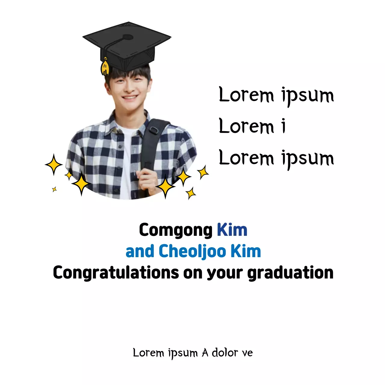 White Simple Graduation Announcement Banner