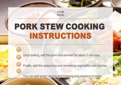 Orange Simple Cooking Instruction Poster
