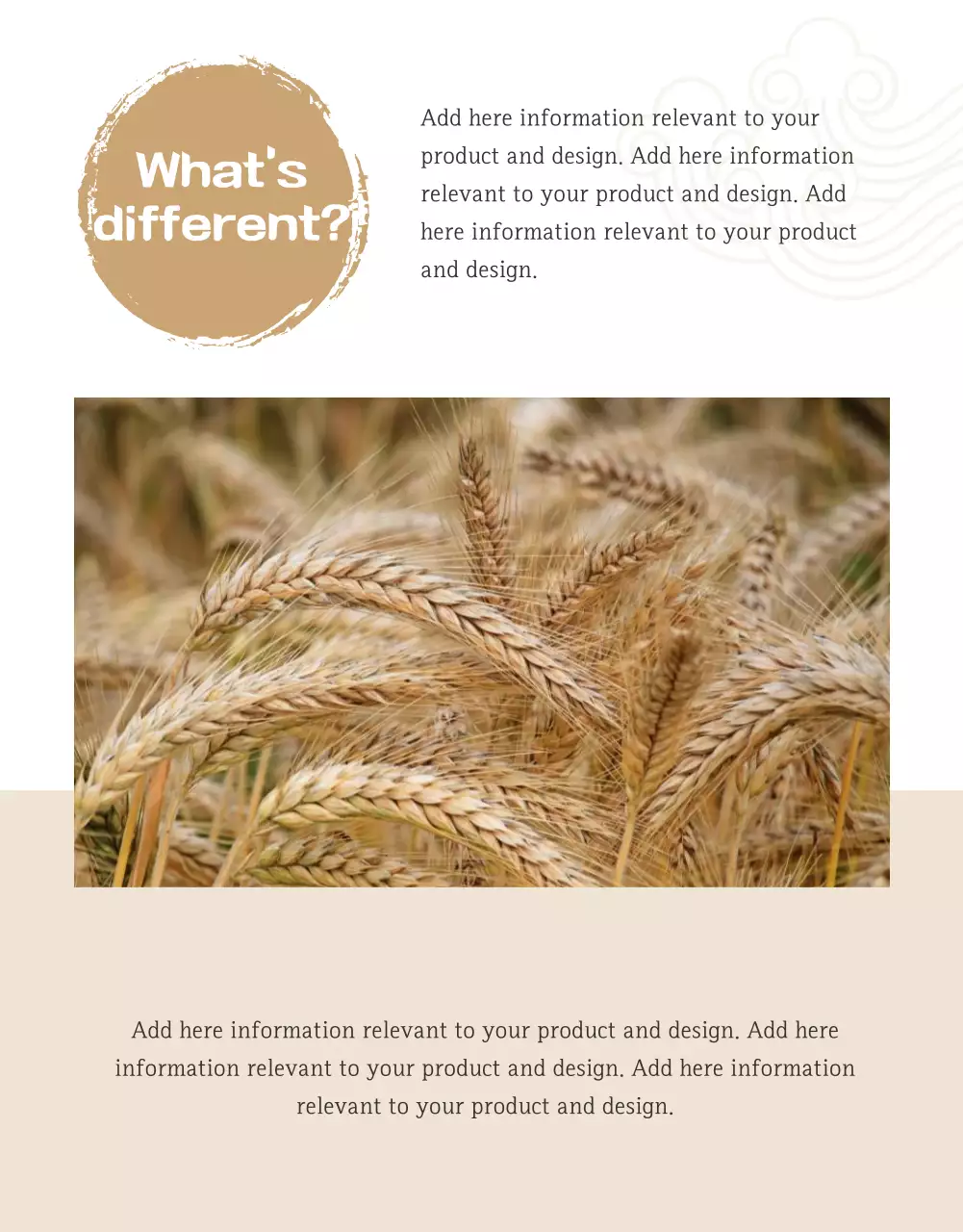 Poster Promosi Gandum Pedesaan Beige