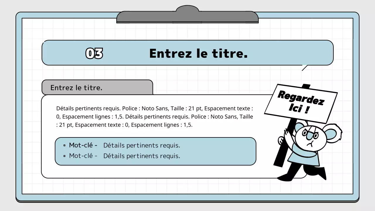 Bloc-notes bleu clair et blanc concept de présentation pédagogique