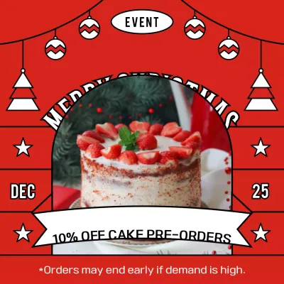 Red Festive Christmas Event Promotion Social Media Post