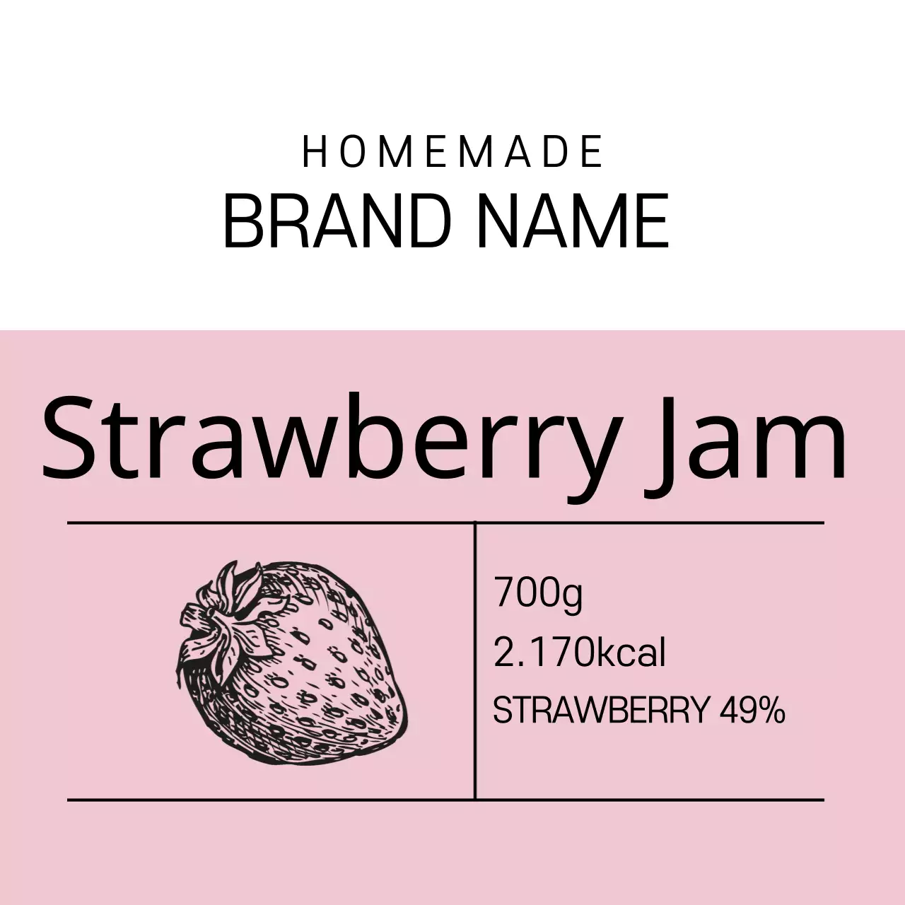 Label selai stroberi