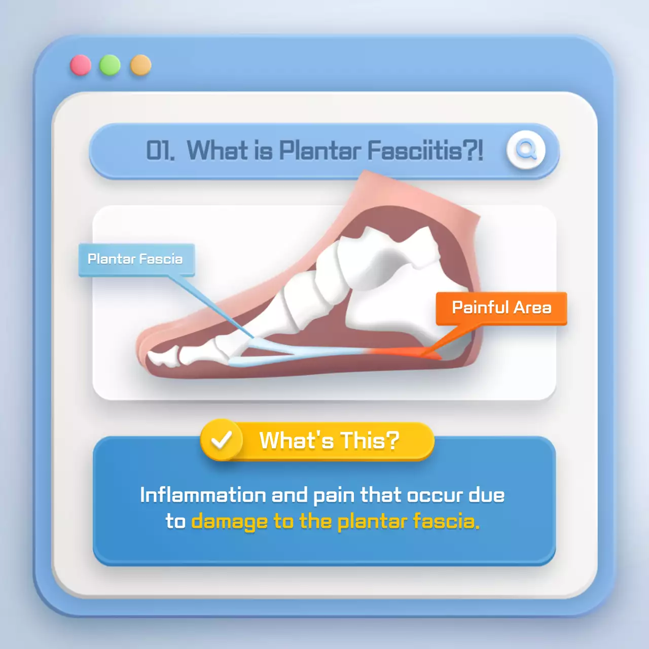 Blue Modern Foot Health Guide Instagram Carousel