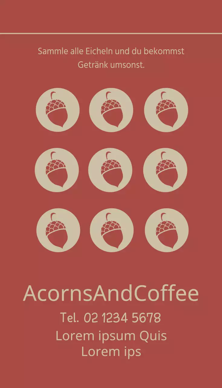 Eicheln und Kaffee